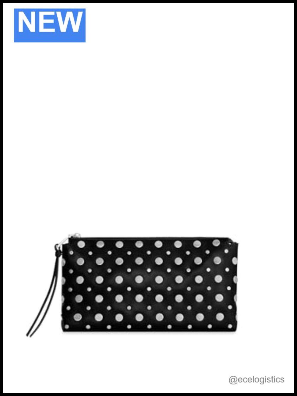 Studded Clutch Hand-Carry Wristlet Polyurethane